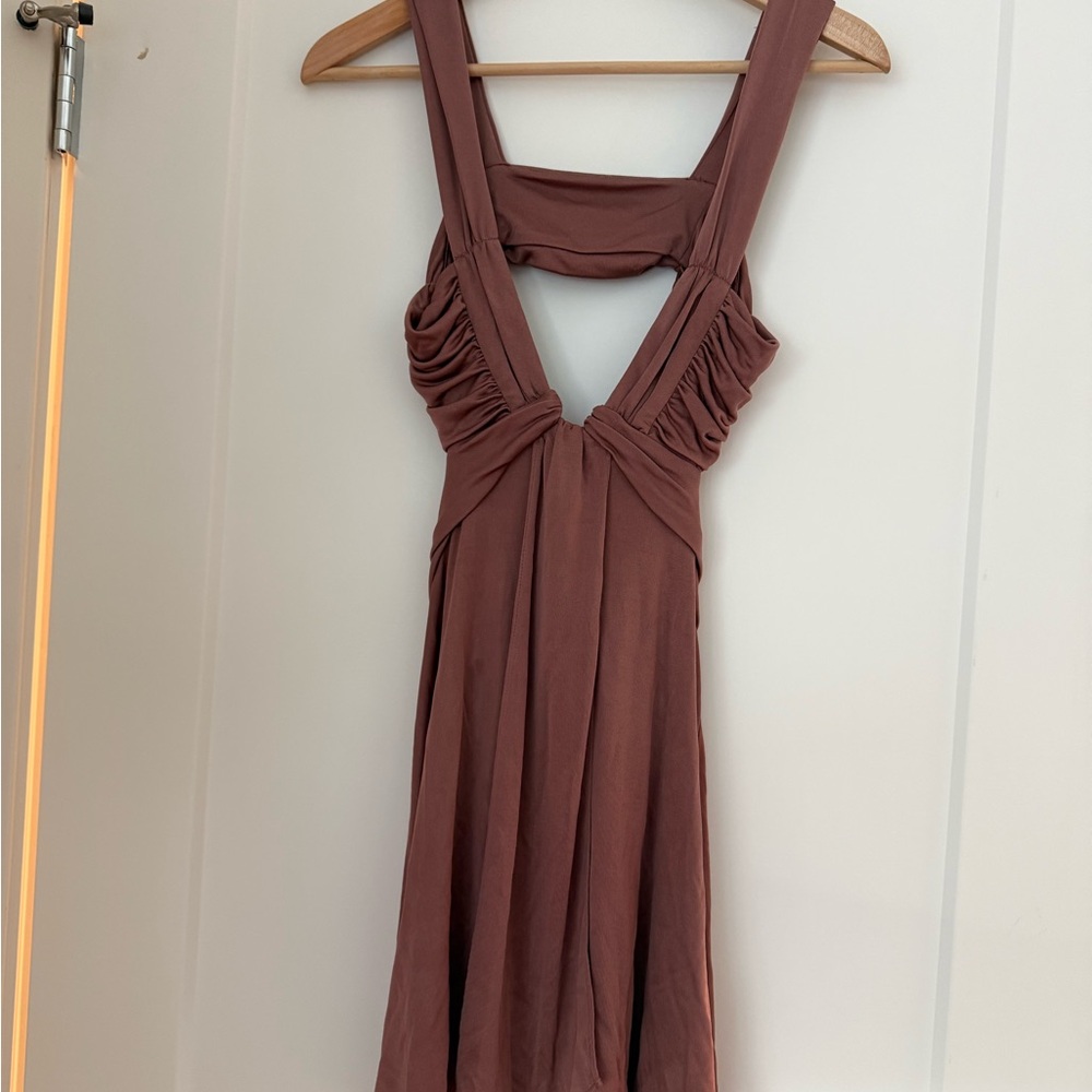 LaRok Backless Brown Dress